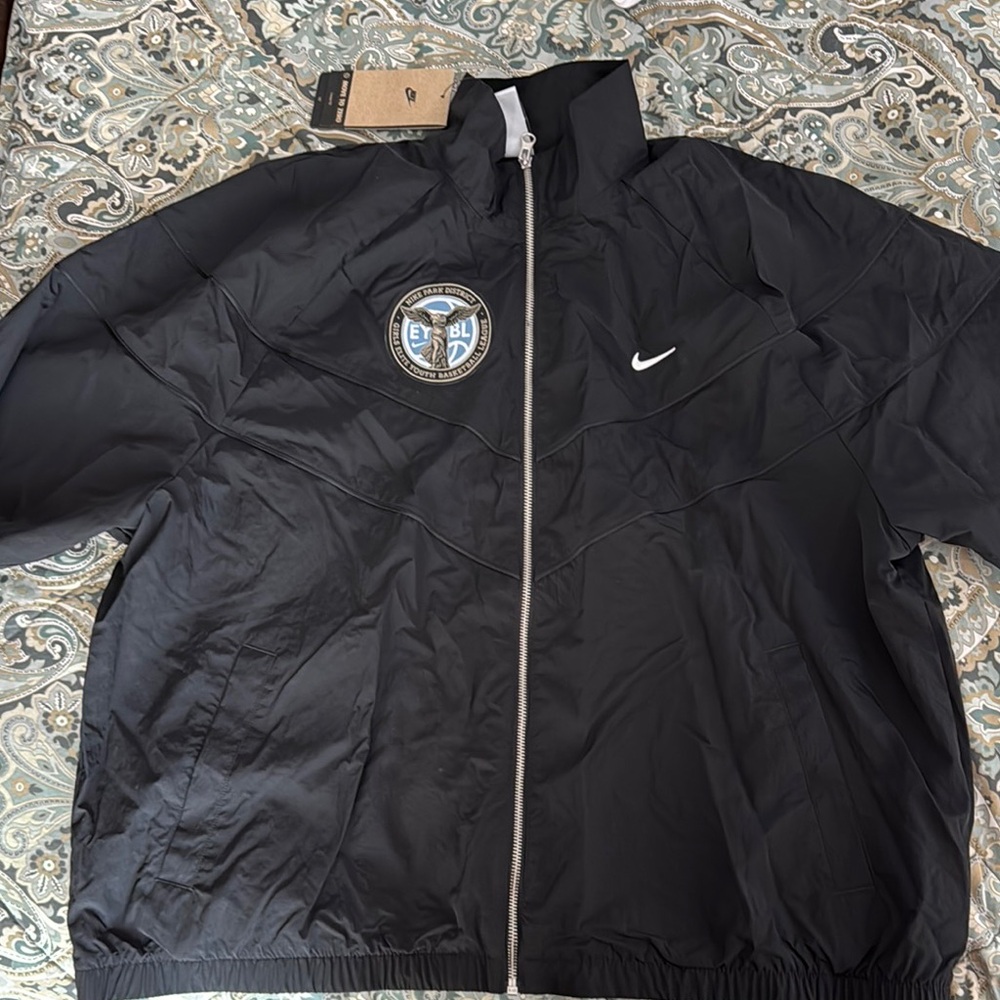 EYBL Nike Black Windbreaker Jacket with Sporty Design
